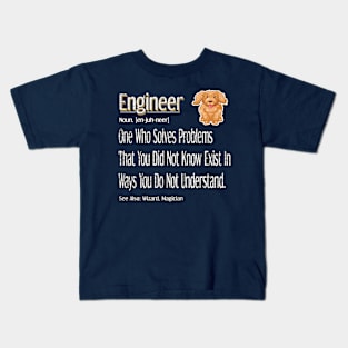 Funny Engineer Definition Awesome engineering Gift For Dog Lovers Kids T-Shirt